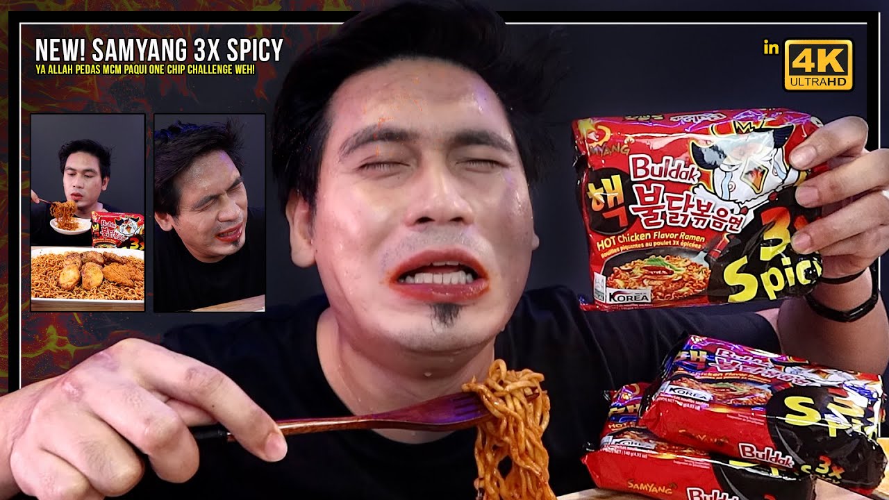 SAMYANG 3X SPICY baharu ni, pedas macam PAQUI ONE CHIP CHALLENGE weh! 🥵🌶 (Mukbang Malaysia)