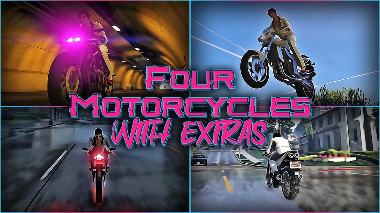 GTA5 - Motorcycles With Extras - Akuma PCJ 600 Ruffian Vader - All Variants Using Car to Car Merge