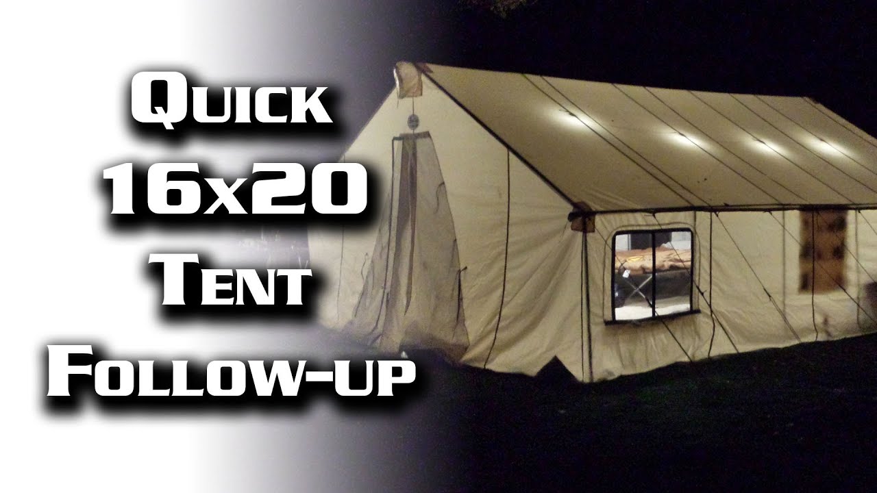 Quick Tent Follow-Up:  16x20 Davis Tent