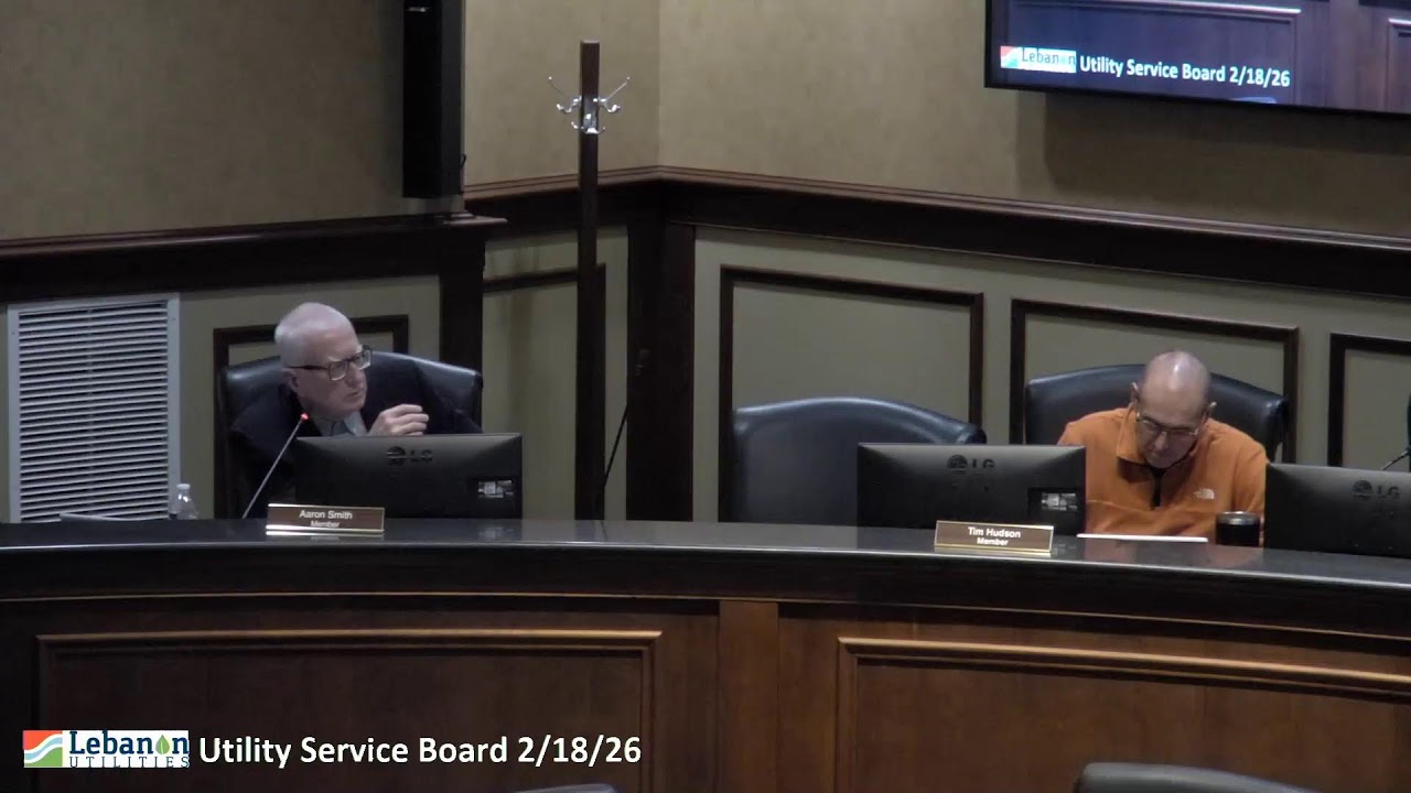 Lebanon, Indiana Utility Board Meeting 2/18/26