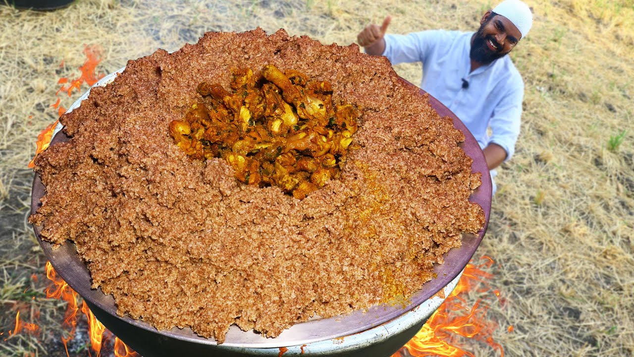 Traditional Country chicken recipe | Raagi Sangati & Natu Kodi Pulusu recipe | nawabs kitchen