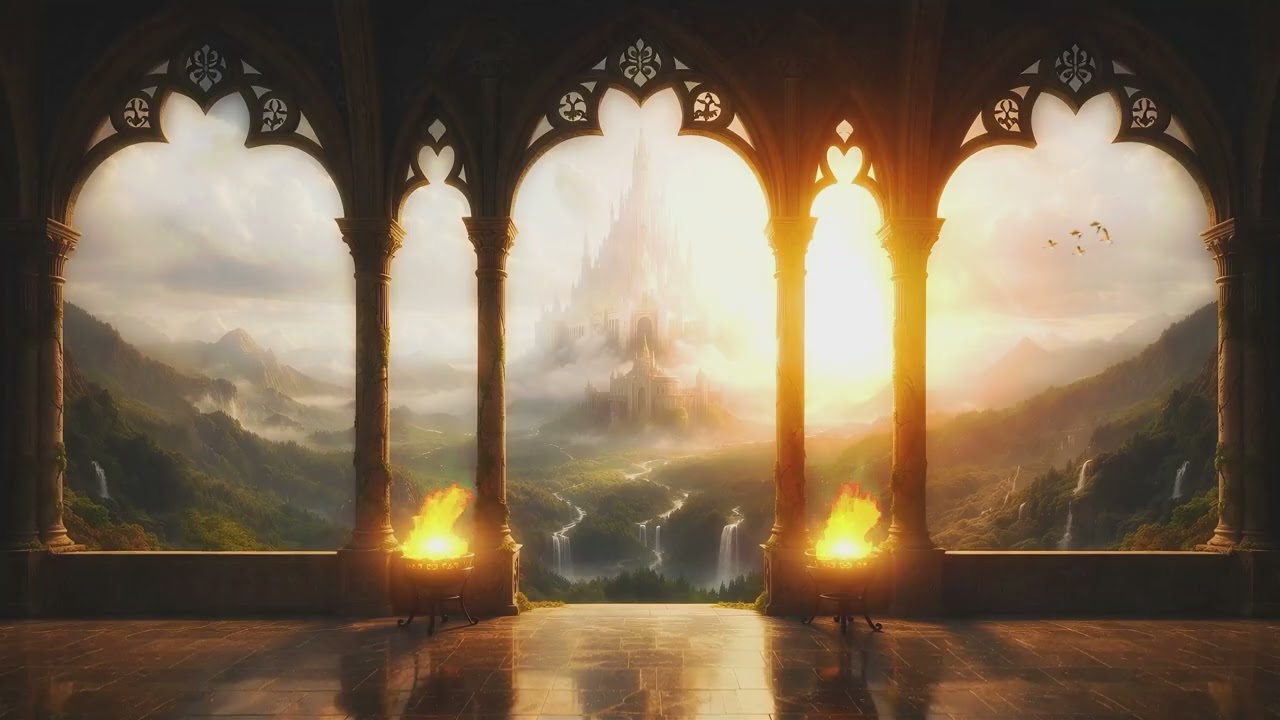 Celestial Keep | Steep Forest | Skyward Citadel | Ambiance | Live Wallpaper 4K