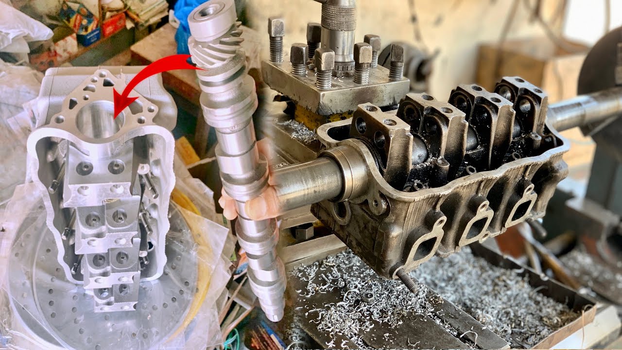 Easy Way For Loose Camshaft Fitting and Engine Head Boring | Skill Full Process