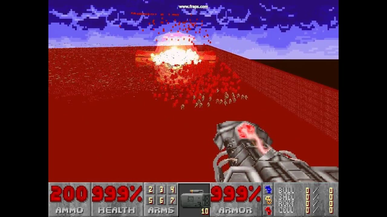 Doom 2 - killing 3000 cyberdemons in 30 seconds !!