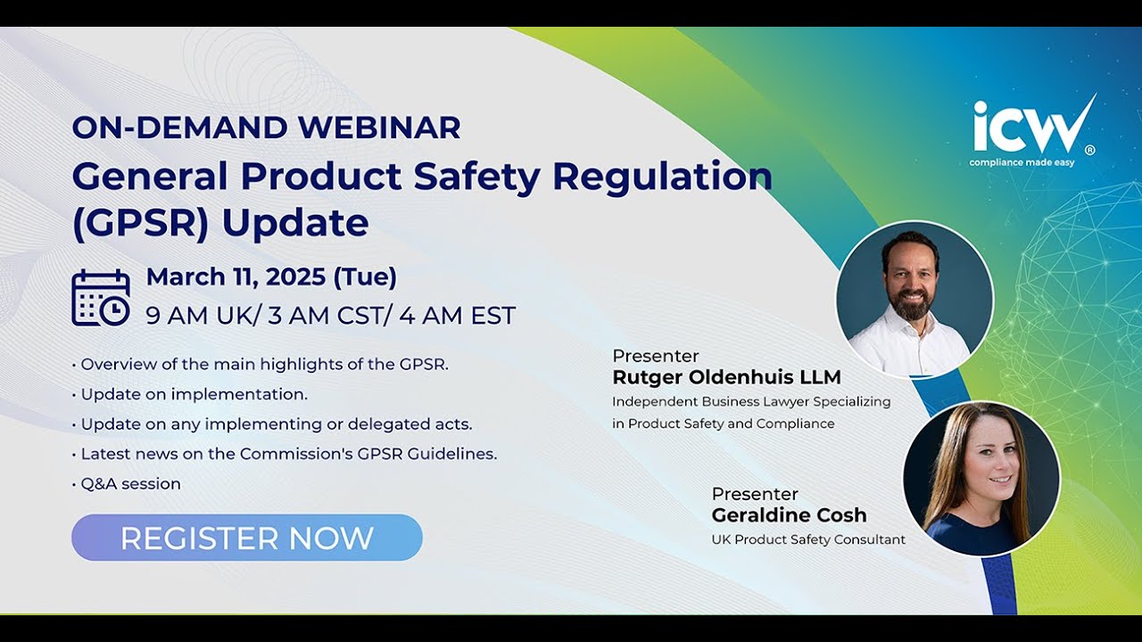 2025 General Product Safety Regulation (GPSR) Update