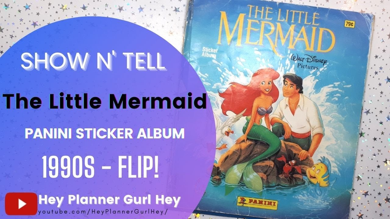 💜 Vintage Disney 1990 The Little Mermaid Sticker Album  - Panini