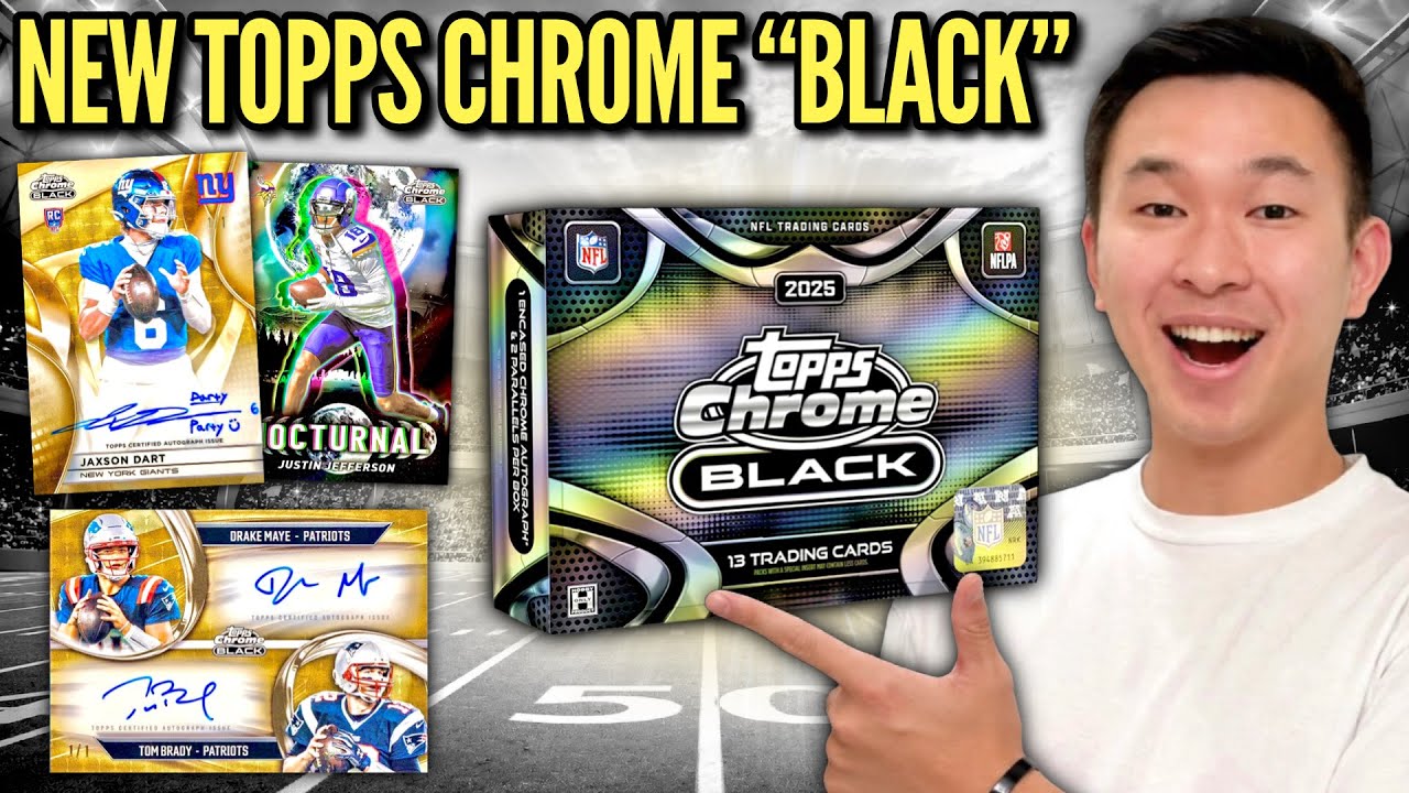 BRAND NEW TOPPS CHROME BLACK FOOTBALL HAS ARRIVED! 😱🔥 2025 TC 