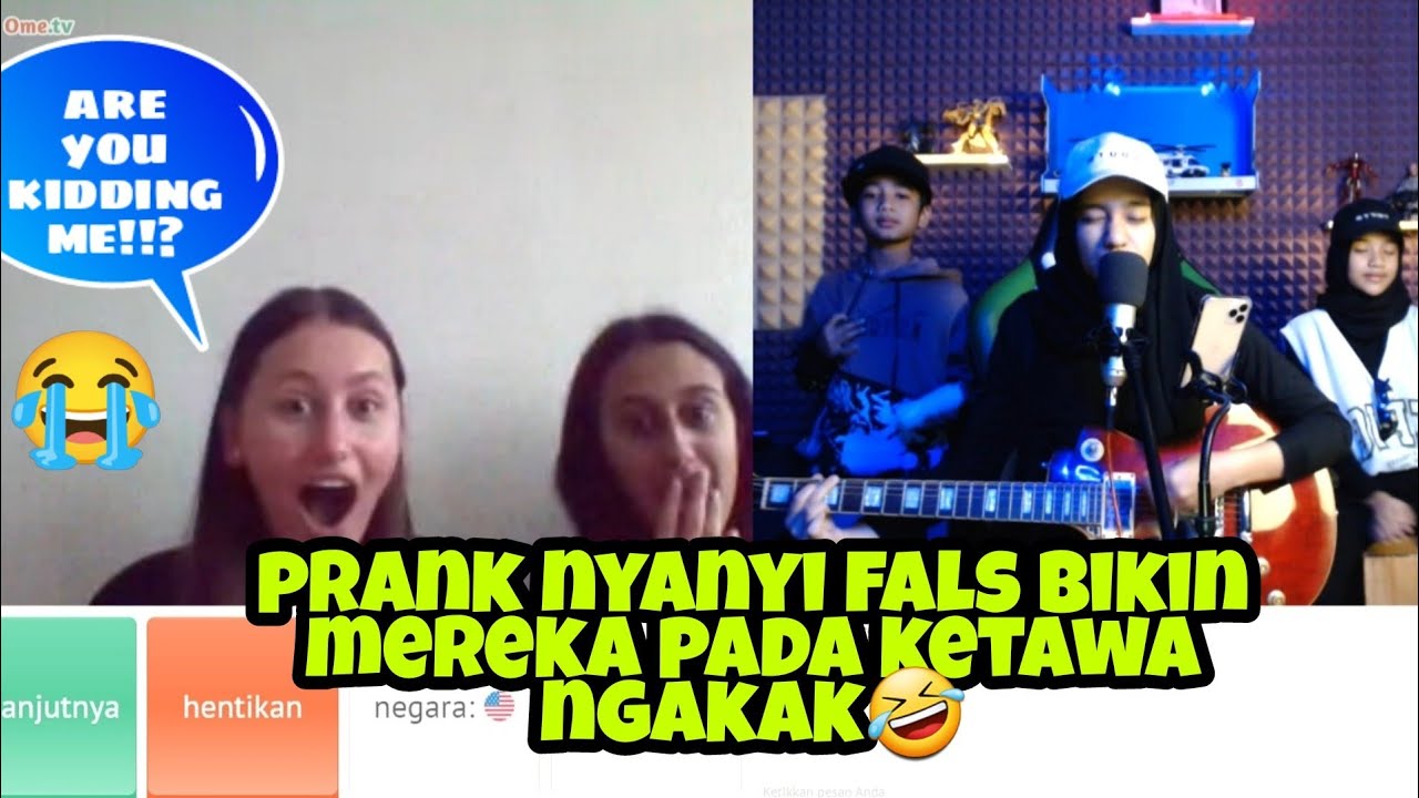 PARAH!!PRANK NYANYI FALS DI OME TV,PADA NGAKAK NIH BULE2!!🤣😅. Ome Tv Internasional #Part 30
