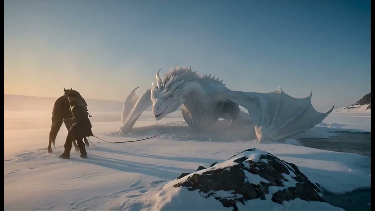 The Ice Dragon's Awakening ❄️🐉#Fantasy #EpicCinema #Dragon #Adventure #Cinematic #IceDragon