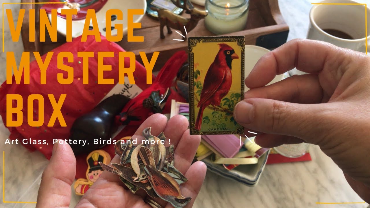 Vintage Mystery Box. Art Glass, Pottery, Birds and more!