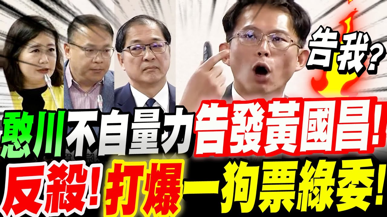 【字幕】不自量力！王義川等綠委當庭告發黃國昌！一記反殺！打爆一狗票綠委！王義川、吳思瑤、法務部長鄭銘謙　立院質詢司法法制委員會