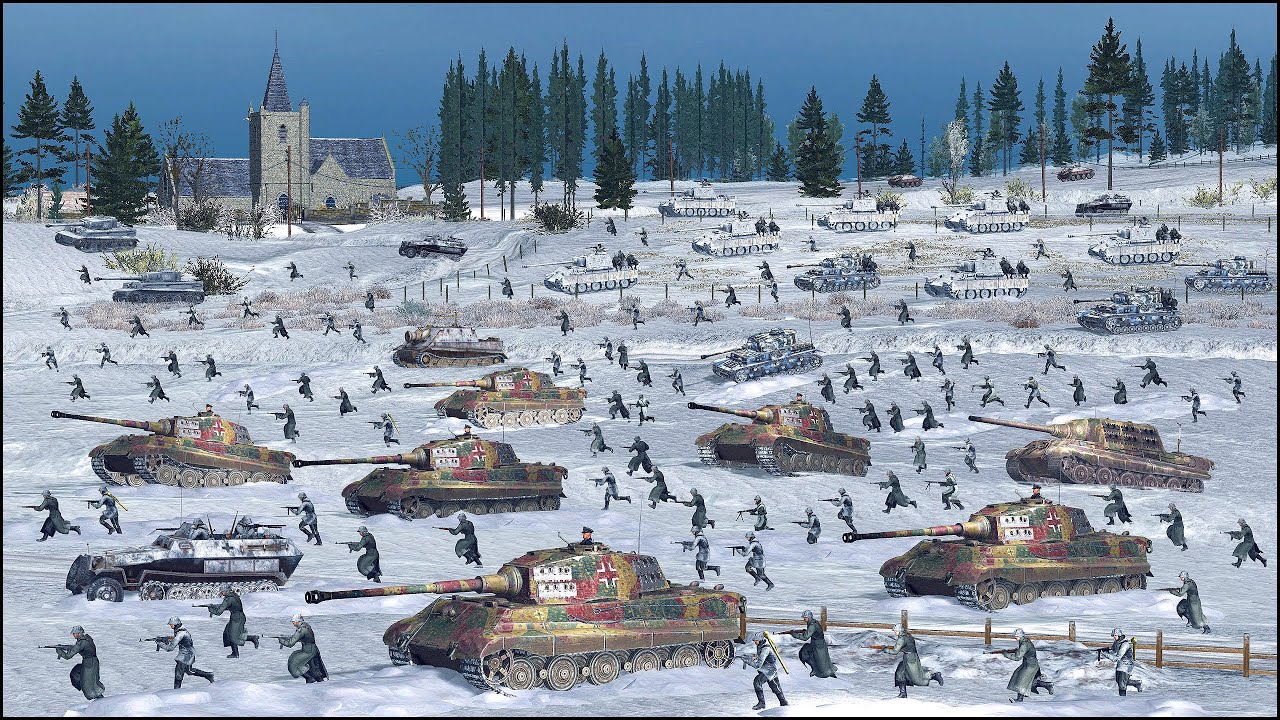 GERMAN LAST SUPRISE ASSAULT on WESTERN FRONT - ARDENNES OFFENSIVE - CINEMATIC FILM
