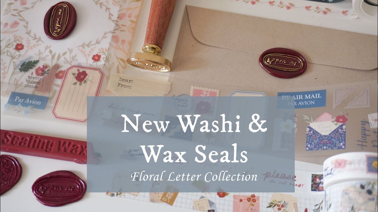 Revealing our NEW Postage Themed Washi & Wax Seals!  ASMR + music