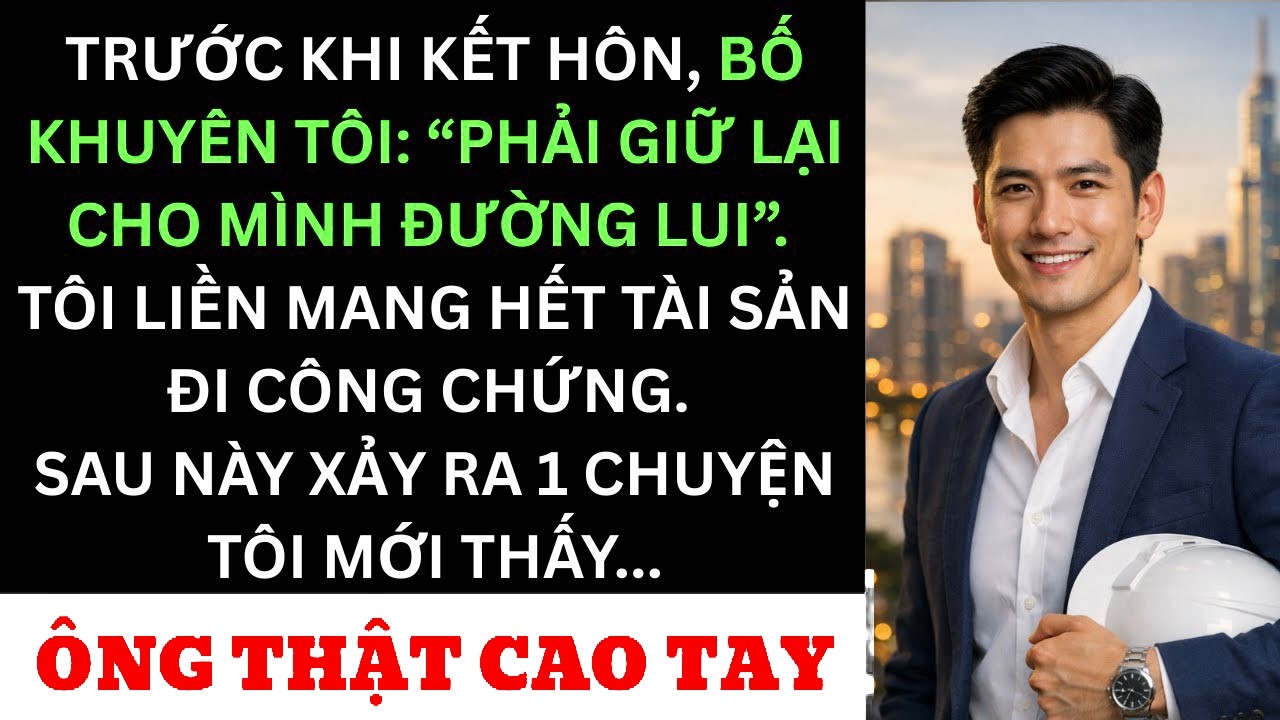 Trước Khi Kết Hôn, Bố Khuyên Tôi “Phải Giữ Lại Một Đường Lui” Sau Này Tôi Mới Thấy Thật Ông Cao Tay