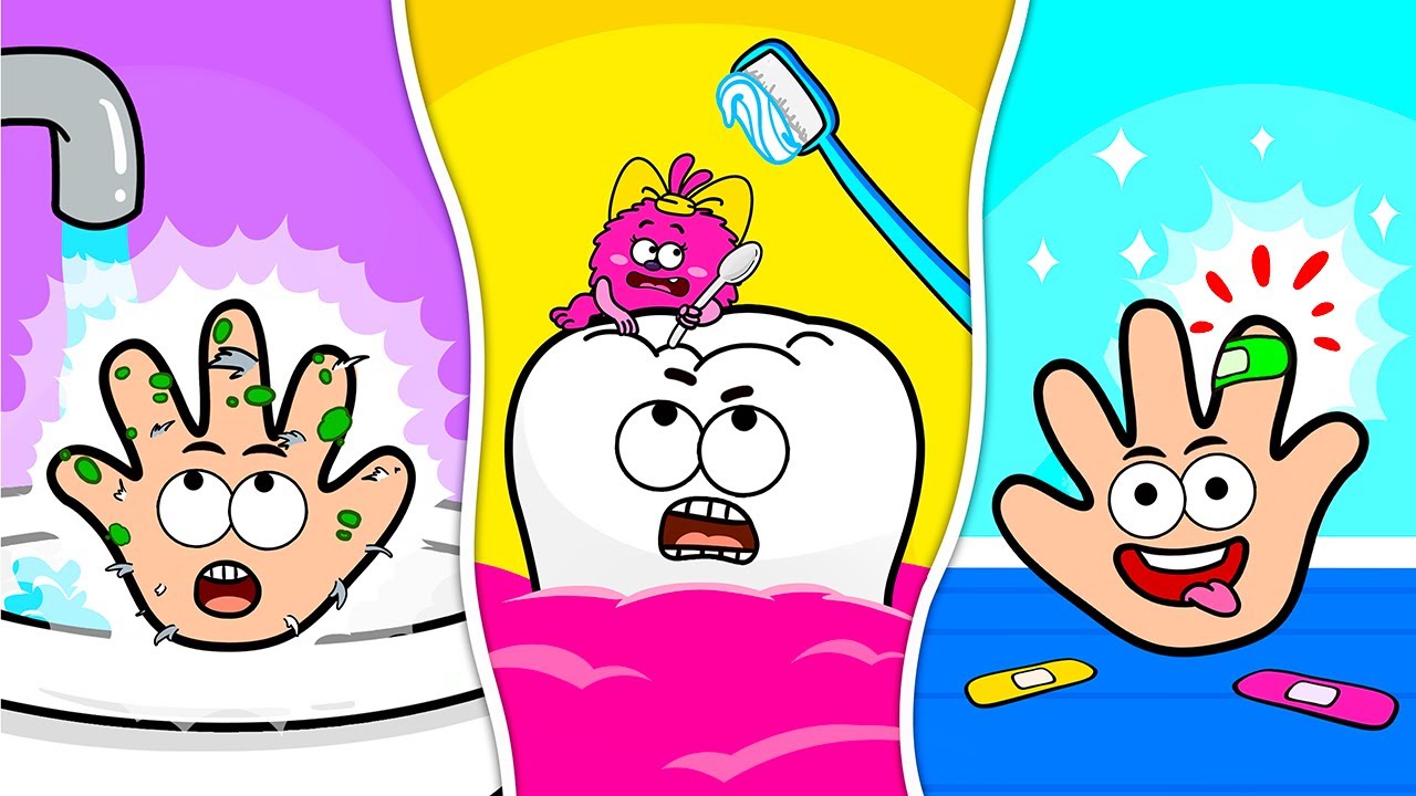 Cepíllate los Dientes | Lavado de Manos | Canción de Boo Boo | Canciones Infantiles