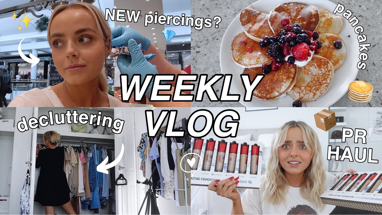 WEEKLY VLOG | NEW PIERCINGS? | DECLUTTERING | PR HAUL | FEELING LONELY? | PANCAKES! Conagh Kathleen