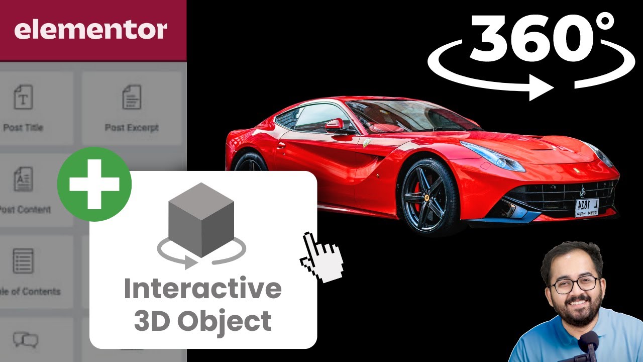 Elementor GSAP — добавление вращающегося изображения (3D-объекта)
