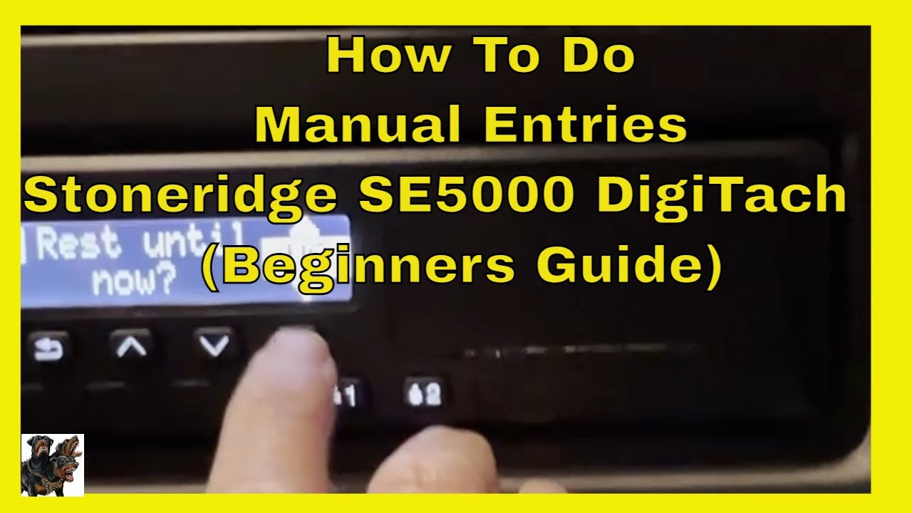 Manual Entry Stoneridge Digital Tachograph - Beginners Guide #digitaltachos