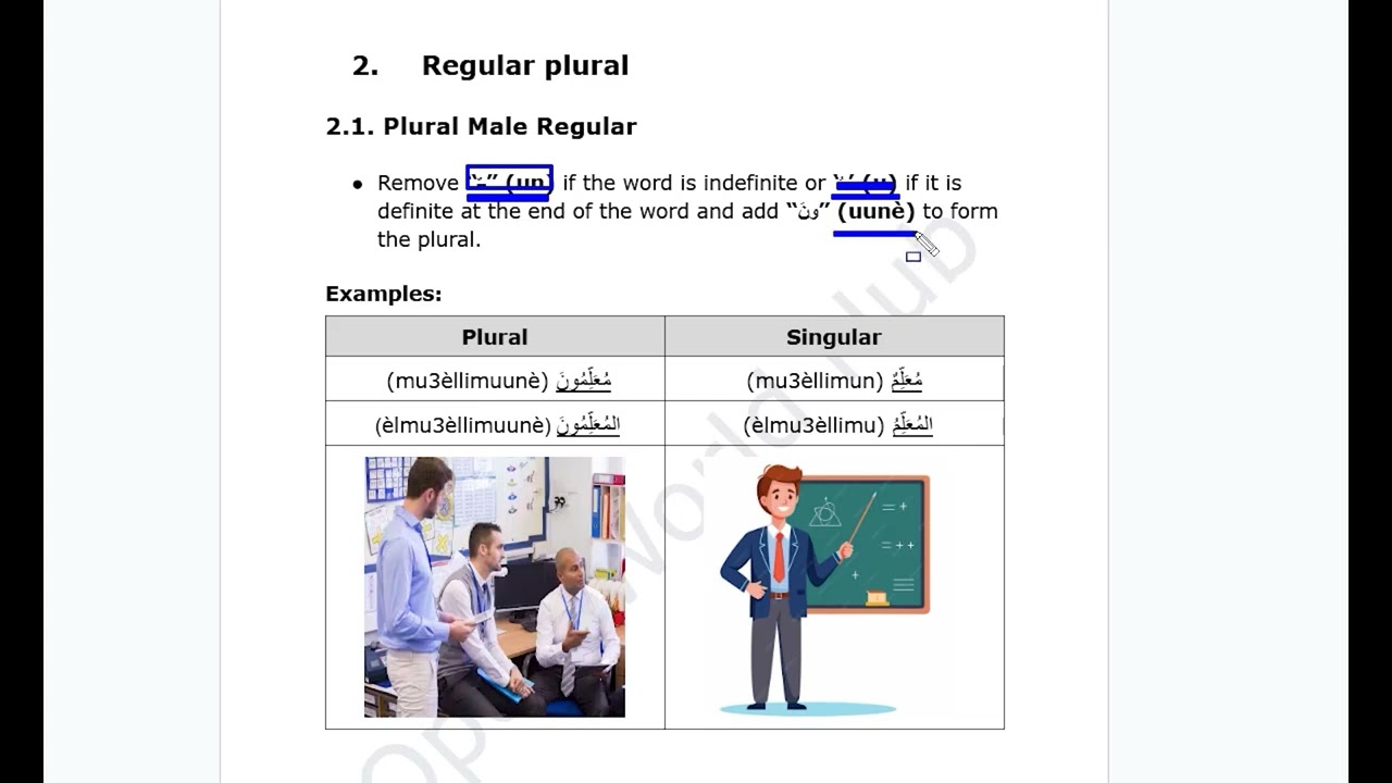 5.2.1.  Plural Male Regular