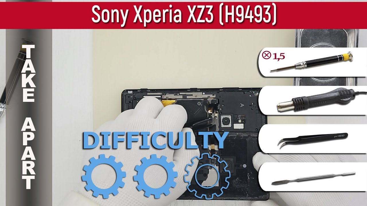 Как разобрать 📱 Sony Xperia XZ3 H9493 Разборка и ремонт