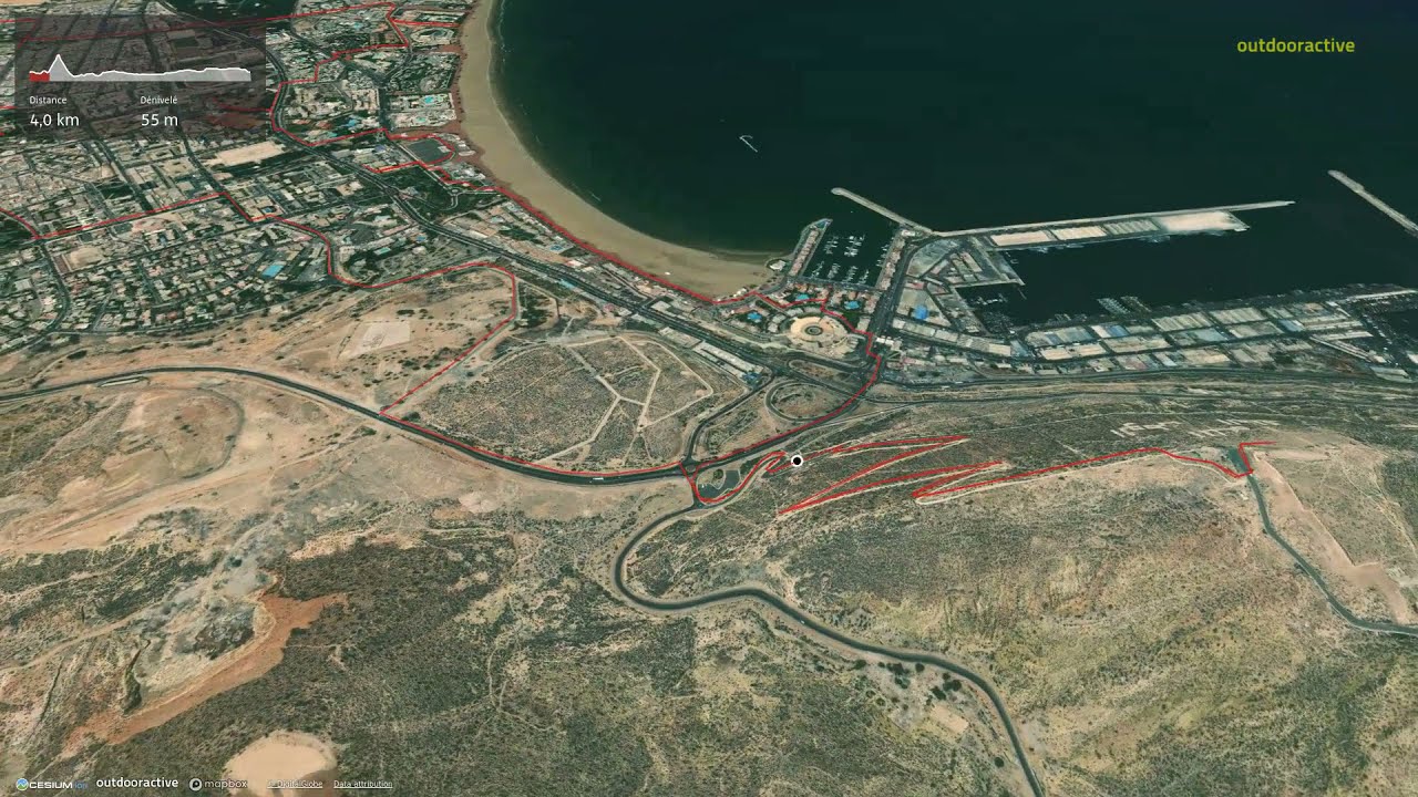 Itin&eacute;raire pour visiter Agadir ( Maroc ) en vid&eacute;o 3D