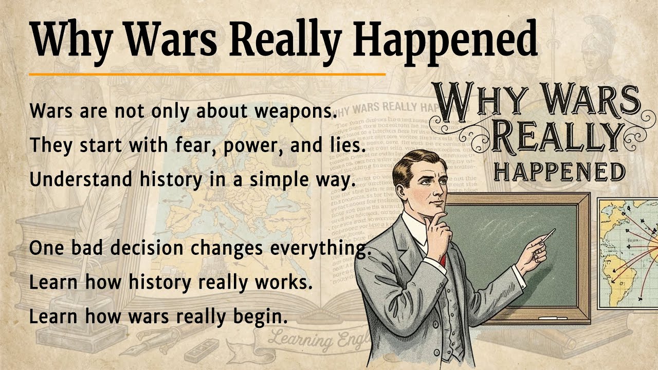 Why Wars Really Happened || Graded Reader || Improve Your English Fluency ||  Listening practice ✅