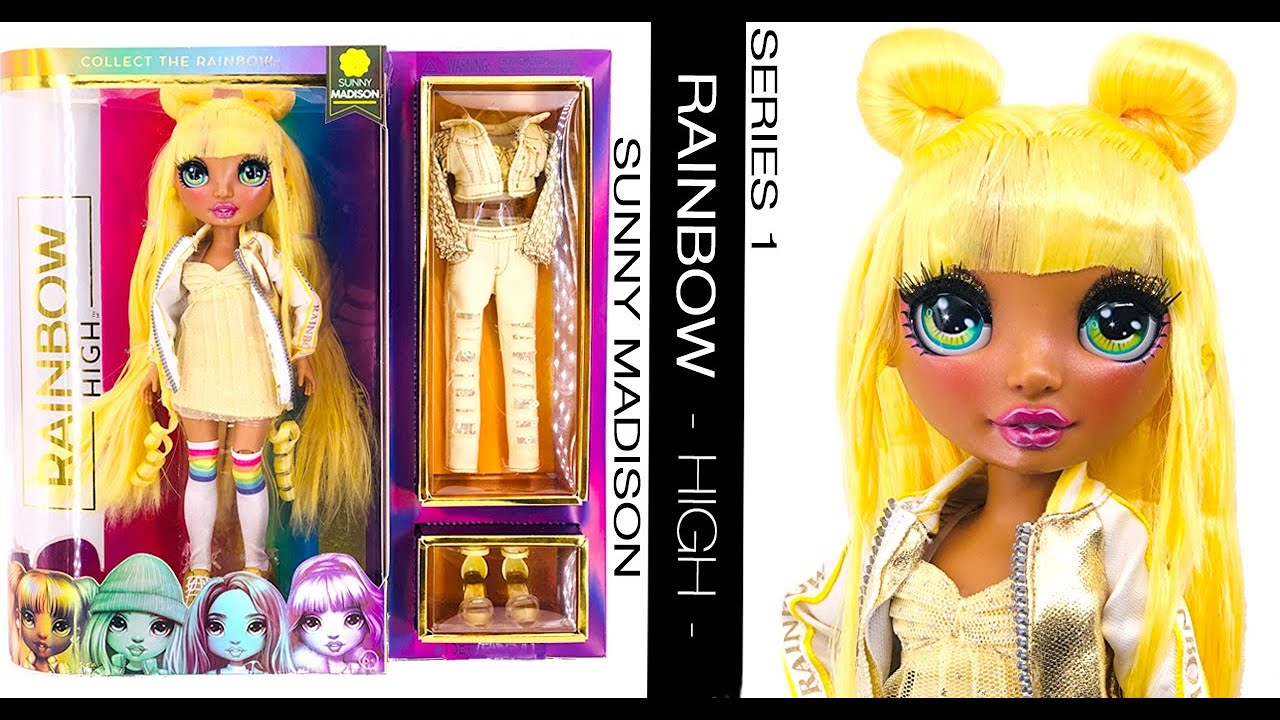 黄色のお団子ヘアー！？サニー・マディソン【レインボーサプライズ-レンボーハイドール-】【RAINBOW HIGH - SUNNY MADISON -】ตุ๊กตาสายรุ้งสูง