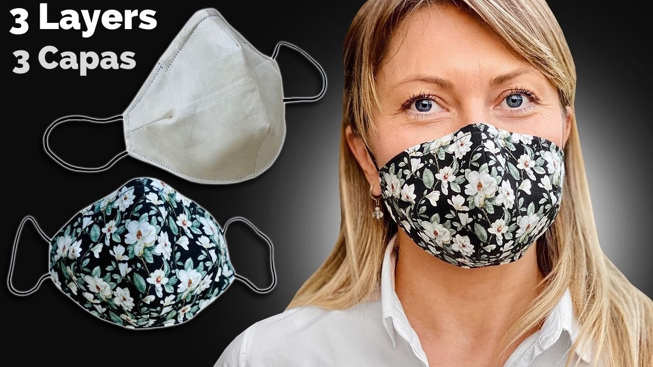 DIY FACE MASK WITH 3-Layers and Filter - How To Make A Mask
