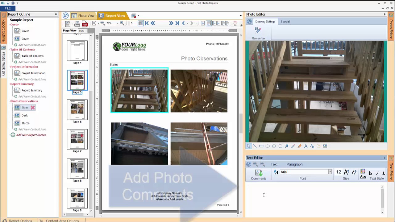 FastPhotoReports simple report