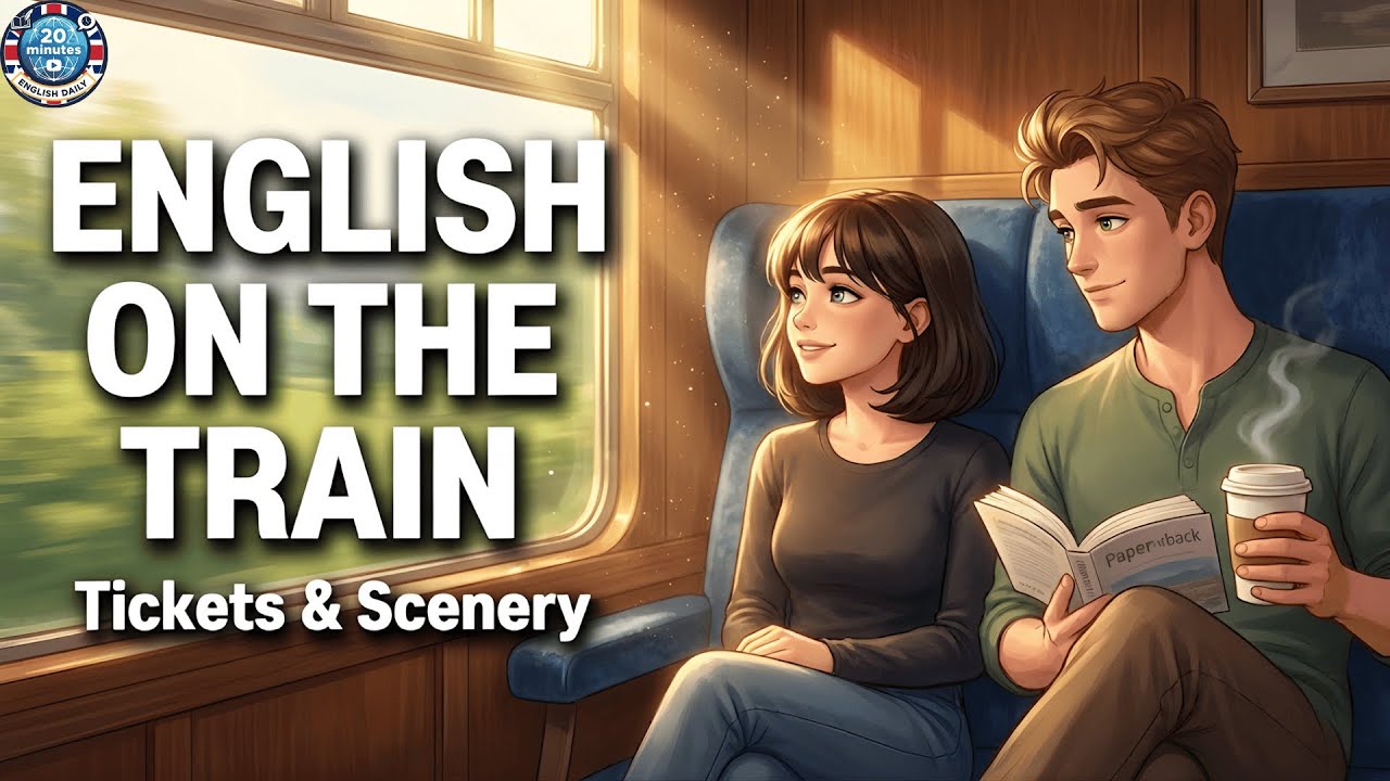 English on the Train: Tickets, Scenery & The Window Seat | 20 Mins English Daily (Slow English)