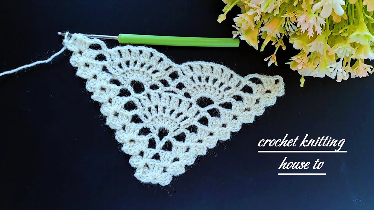 Comment faire un beau châle au crochet facile pour débutants étape par étape/crochet châle triangle 