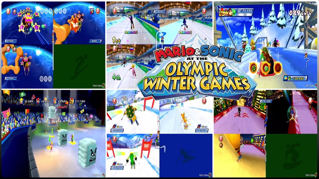Mario Sonic at the Olympic Winter Games - nintendo wii minigames