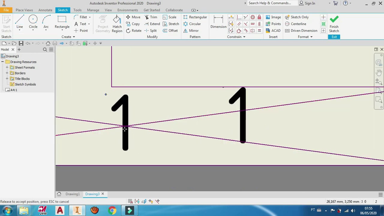 Autodesk Inventor 2020 - Bordas e legenda - parte 01