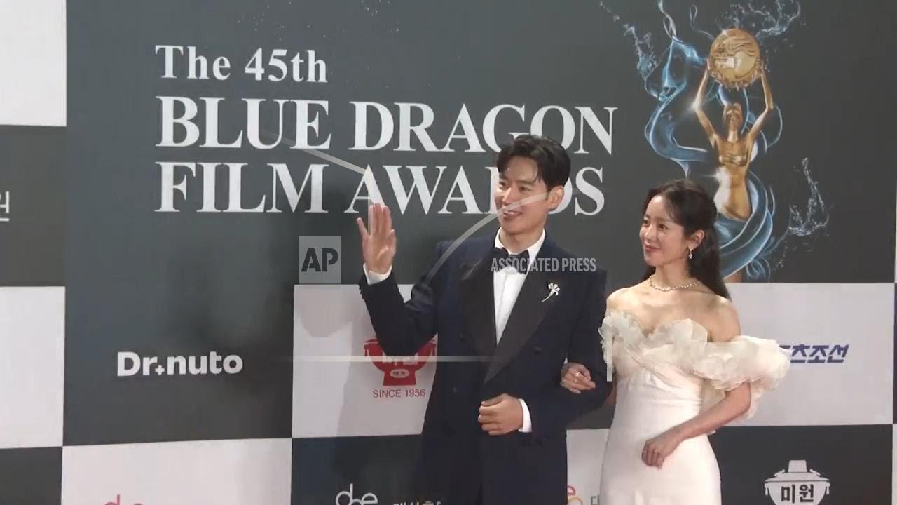 Popular South Korean stars walk the red carpet ahead of the 45th Blue Dragon Film Awards in Seoul