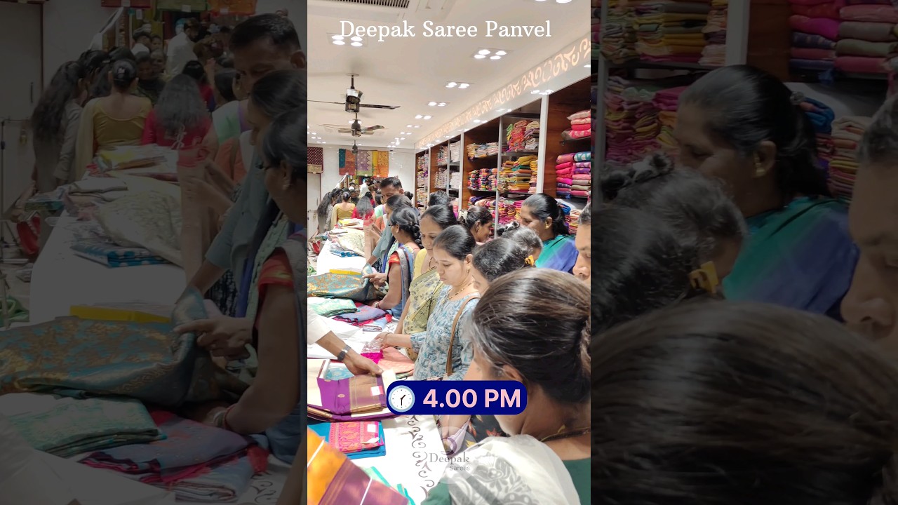 Deepak Saree Panvel Sunday Coustomer Rush #sareestore #Sareeshop #Panvel #ytshortvideo
