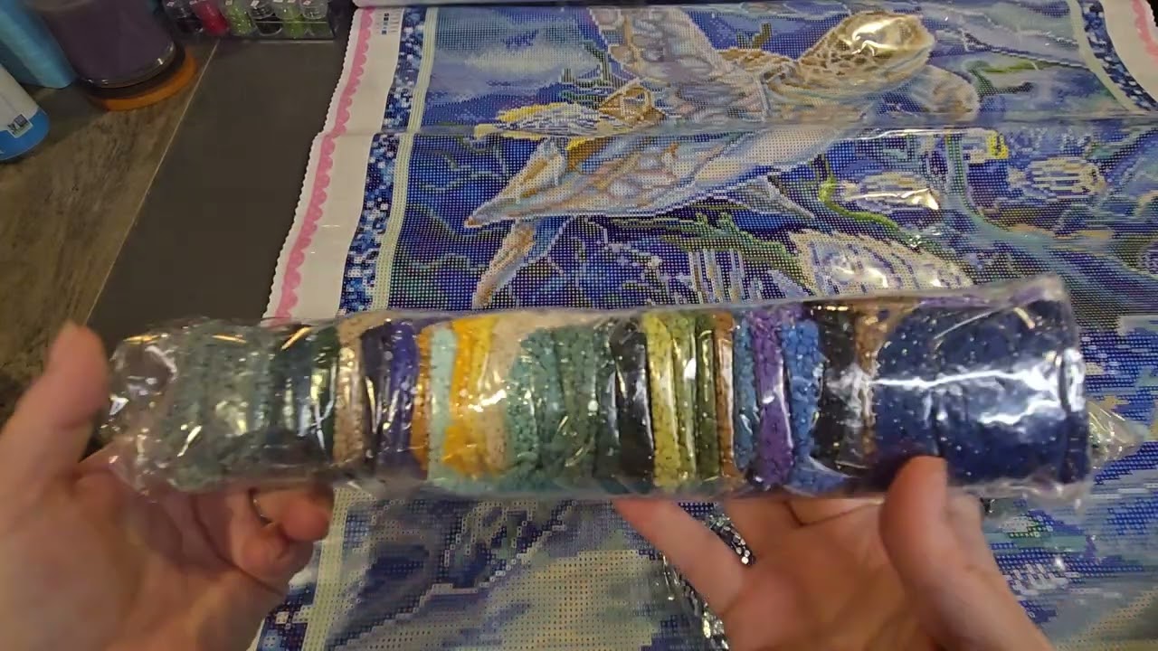 Распаковка алмазной картины Беллы Сефины «Морское спокойствие»