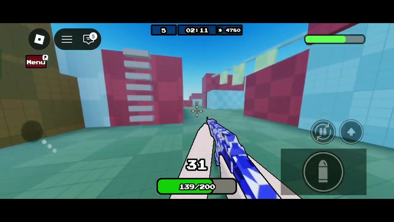 Trying to get streak of 9 in Roblox Game - FPS in the whole server
