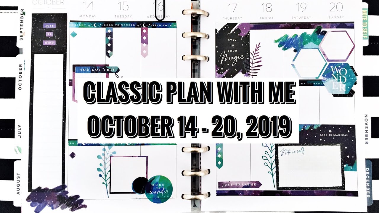 Classic Plan With Me October 14-20, 2019