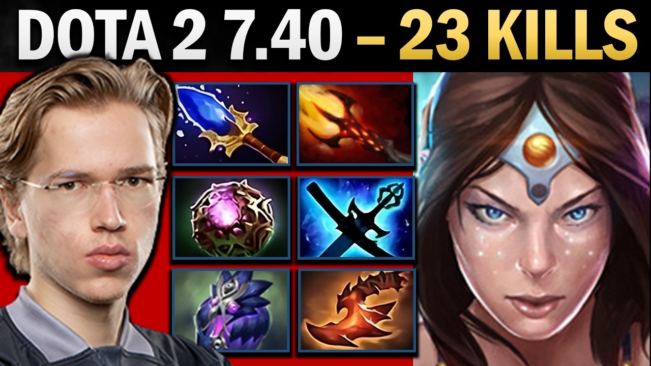 Mirana Pro Mid with 23 Kills and Dagon - Dota 2 Gameplay