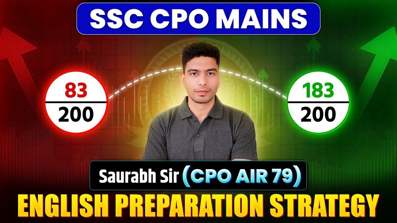 SSC CPO Mains Preparation Strategy 2024 | English Strategy for SSC CPO Mains  2024 | SSC CPO Mains