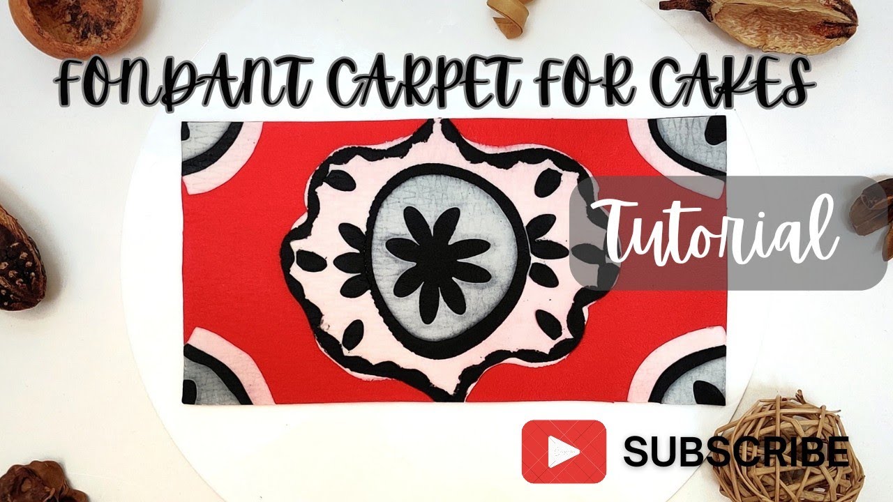 How to make FONDANT Carpet | Fondant Topper tutorial