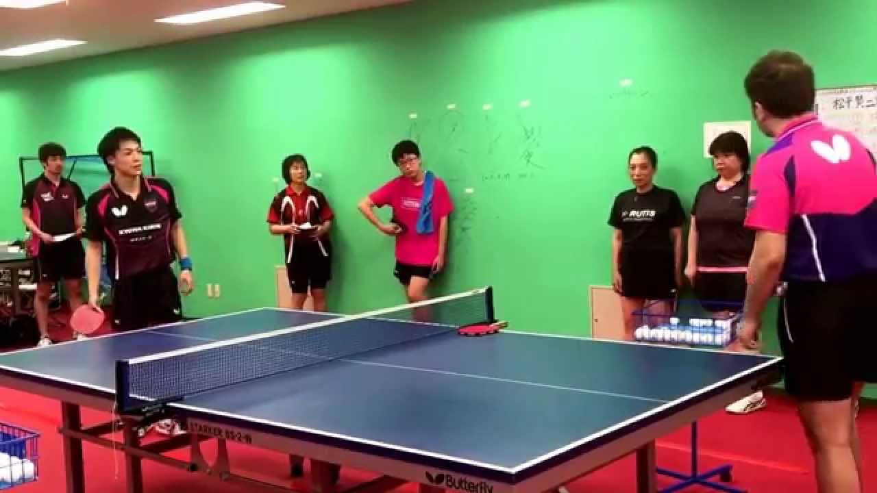 卓球  松平賢二   ドライブ打ち方指導