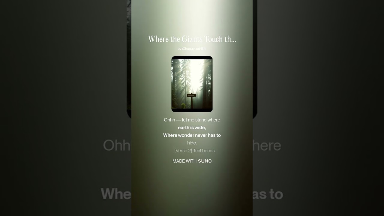 Where the Giants Touch the Sky#aimusic #sunoai #nature