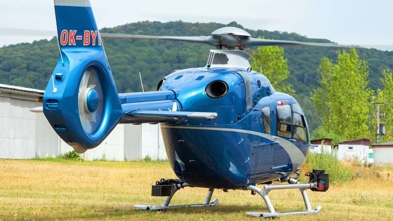 Czech Policie | Landing H135 OK-BYI Airfield Ústí nad Labem