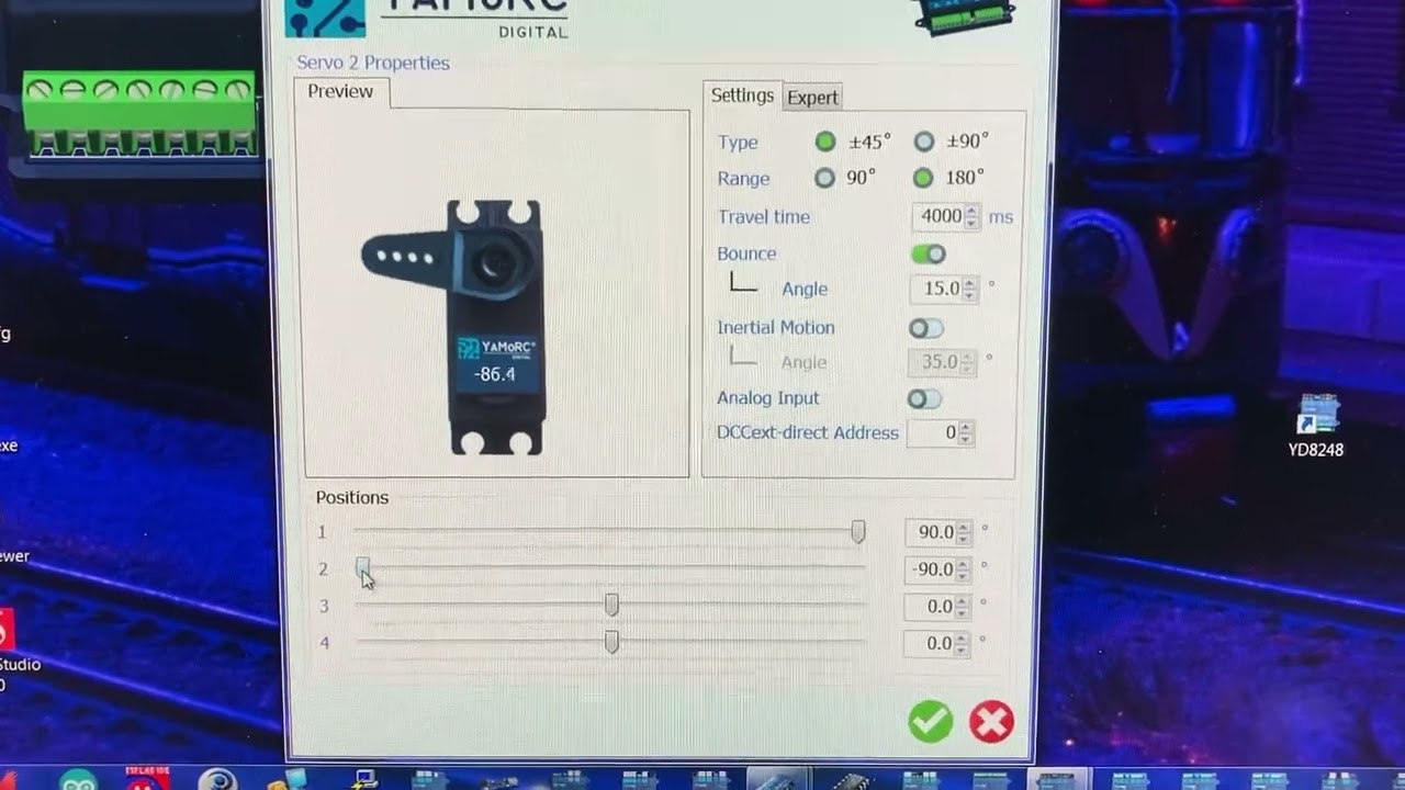 YD8248 GUI Demo: Inertial Motion + Bouncing