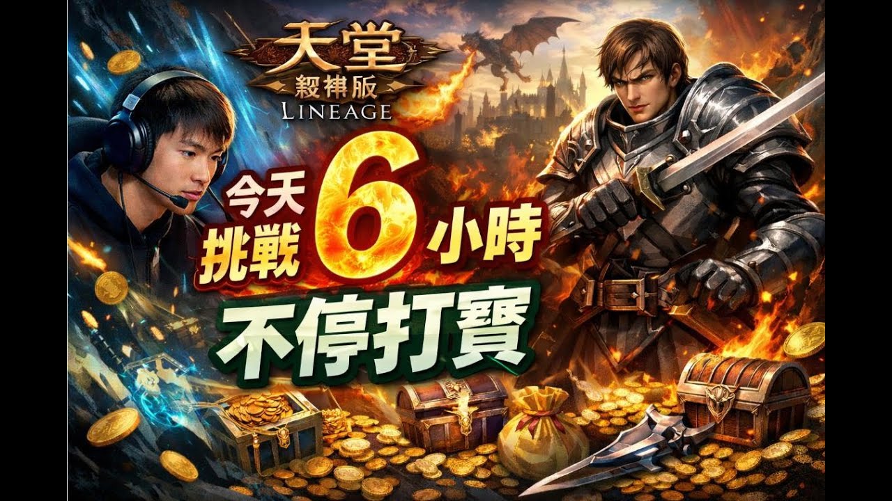 天堂經典版 打強盜 Lineage Classic   #布魯亂播歌中 #블루가 막 노래 틀어요!🔥6H Lineage Classic Grind！Cen