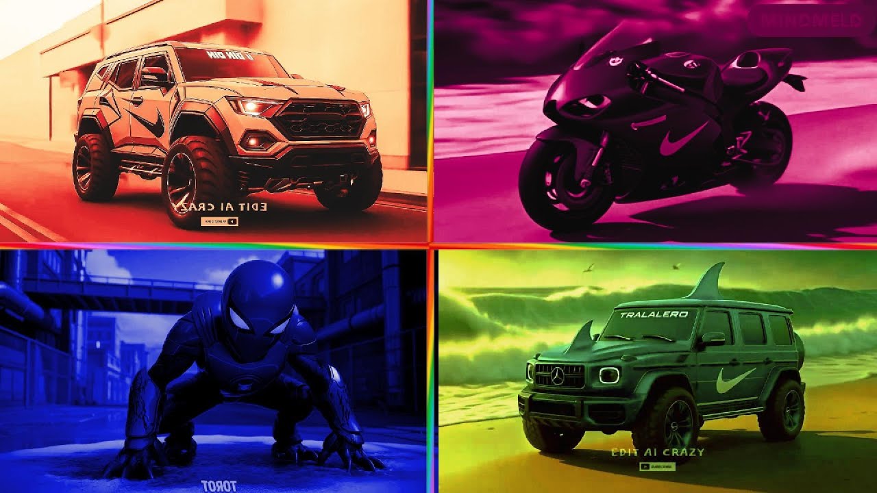 🔥 RED MONSTER SUV 🆚 PINK SHARK BIKE 🆚 BLUE SPIDER 🆚 GREEN G-WAGONCRAZY BRAINROT | Tiles Hop EDM