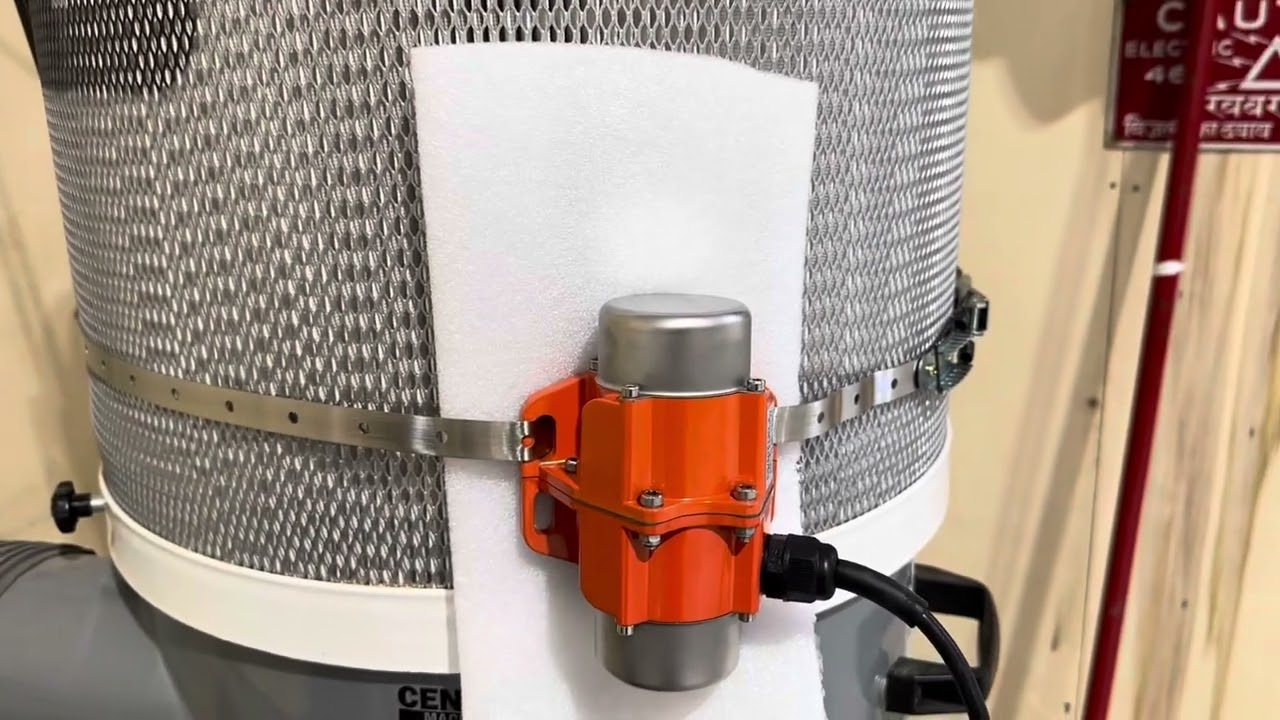 DIY dust collector vibrating canister cleaner