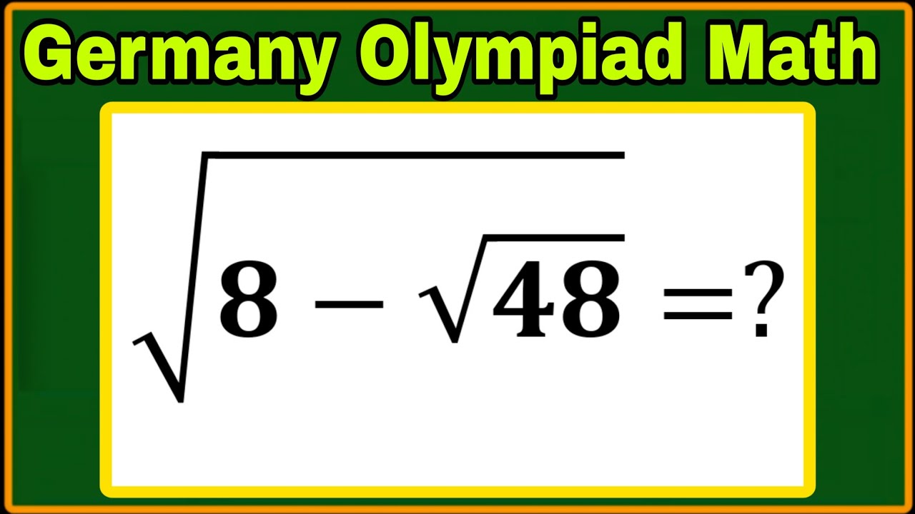 Germany| A Nice Nested Square Algebra Olympiad Math Problem| Math Olympiad| Can you solve this? 