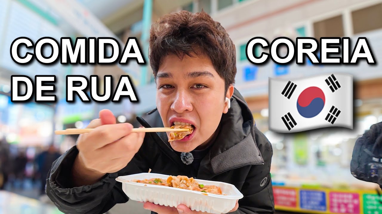 PROVANDO COMIDA DE RUA NA COREIA DO SUL🇰🇷